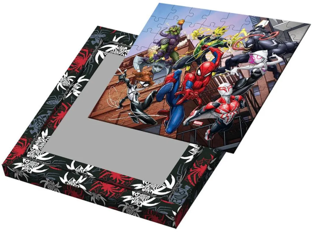 LUNA TOYS Spider-Man Frame Puzzel 64 Stuks - 27x27cm - Multicolor