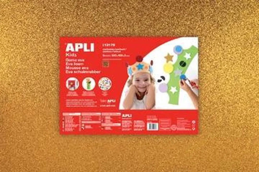 Apli Kids EVA Foam Vellen 60x40cm Metallic Goud