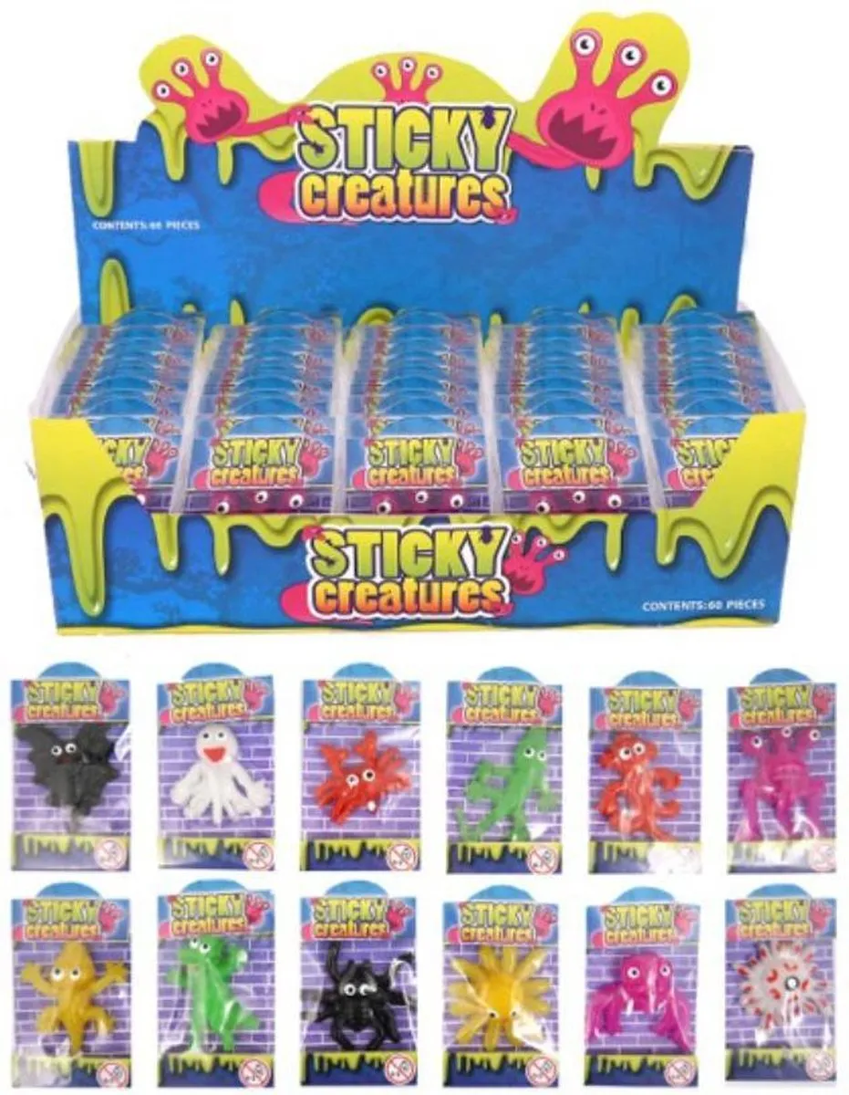 Sticky monsters | 5 stuks | Kidsfeestje