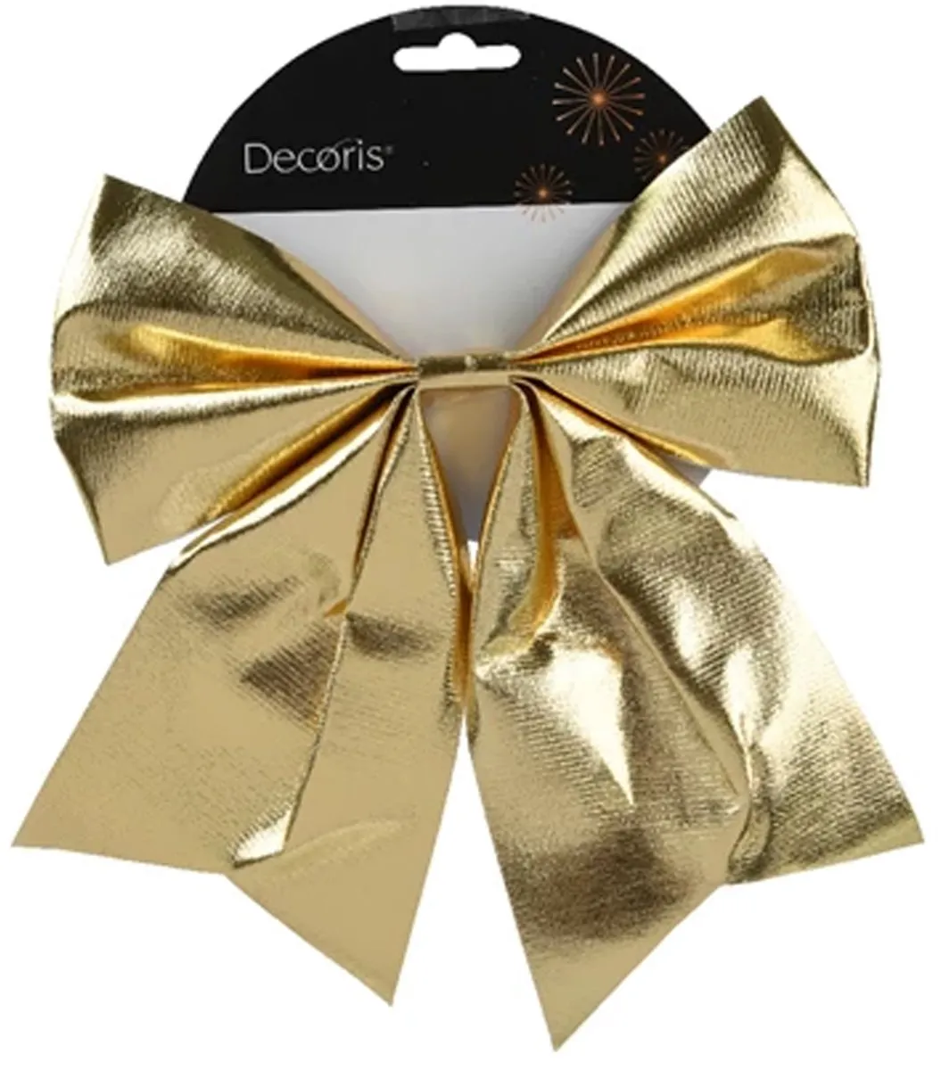Decoris Goud Decoratiestrik 20x24cm - Polyester