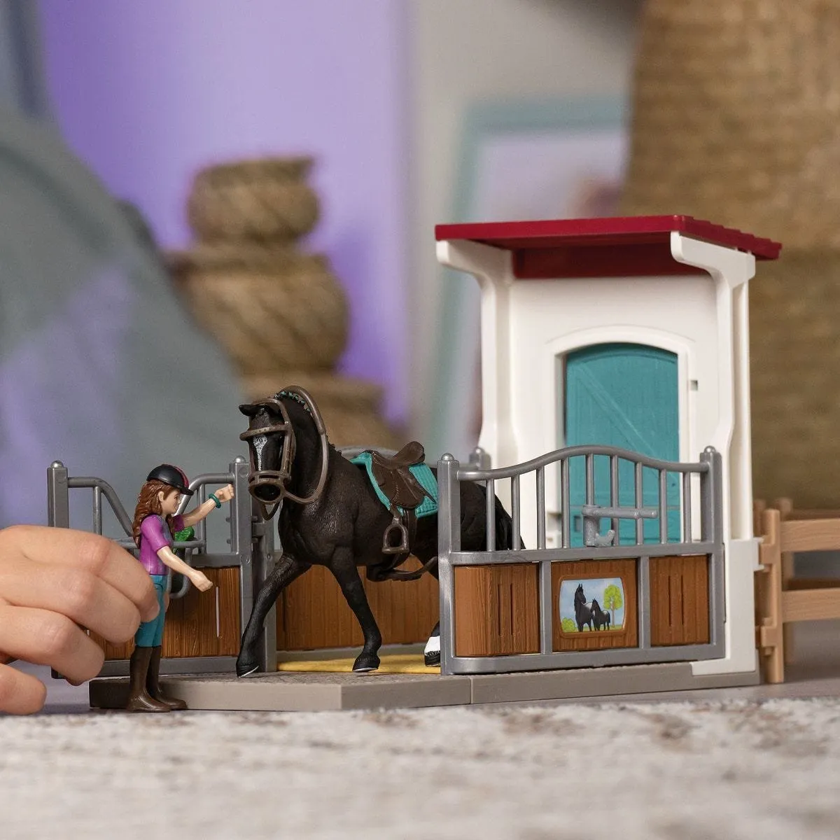 Schleich Horse Club Paardenbox Speelgoedset Lisa & Storm 39042709 - Multicolor