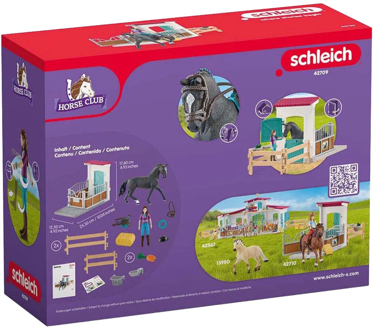 Schleich Horse Club Paardenbox Speelgoedset Lisa & Storm 39042709 - Multicolor