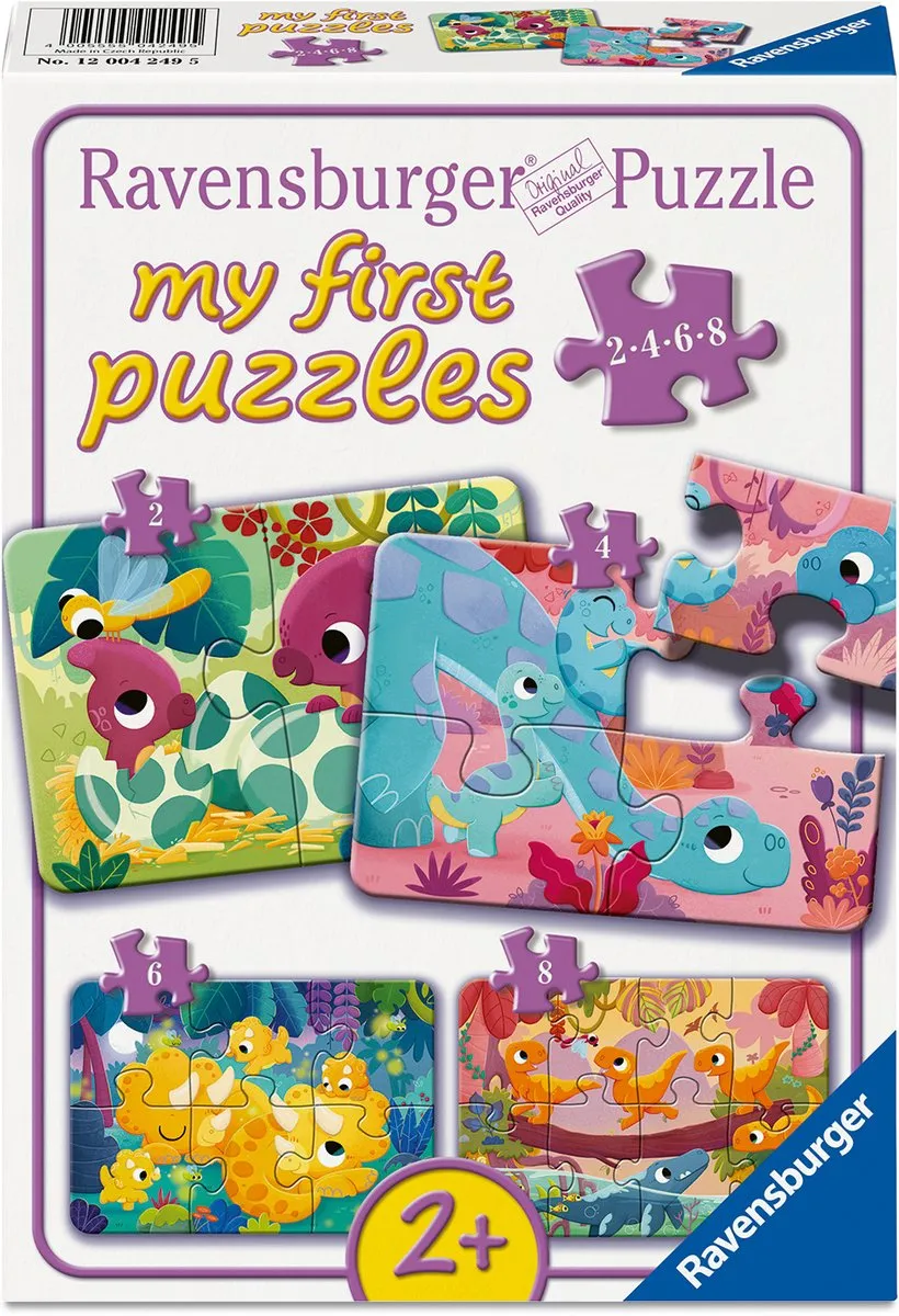Ravensburger Dino Vrienden Puzzels - 4 Stuks (2-8 Stukjes) - Meerkleurig - afbeelding 6 van 6