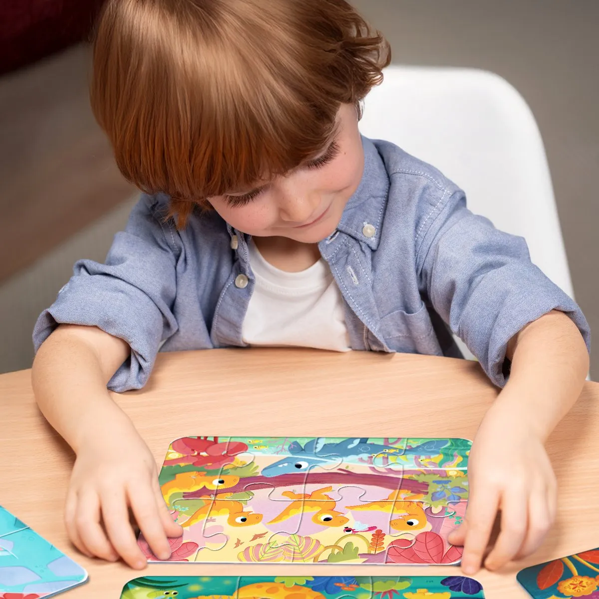 Ravensburger Dino Vrienden Puzzels - 4 Stuks (2-8 Stukjes) - Meerkleurig