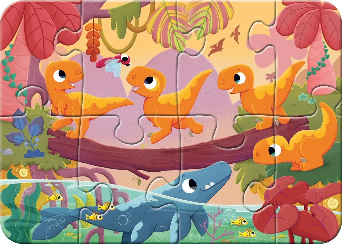Ravensburger Dino Vrienden Puzzels - 4 Stuks (2-8 Stukjes) - Meerkleurig