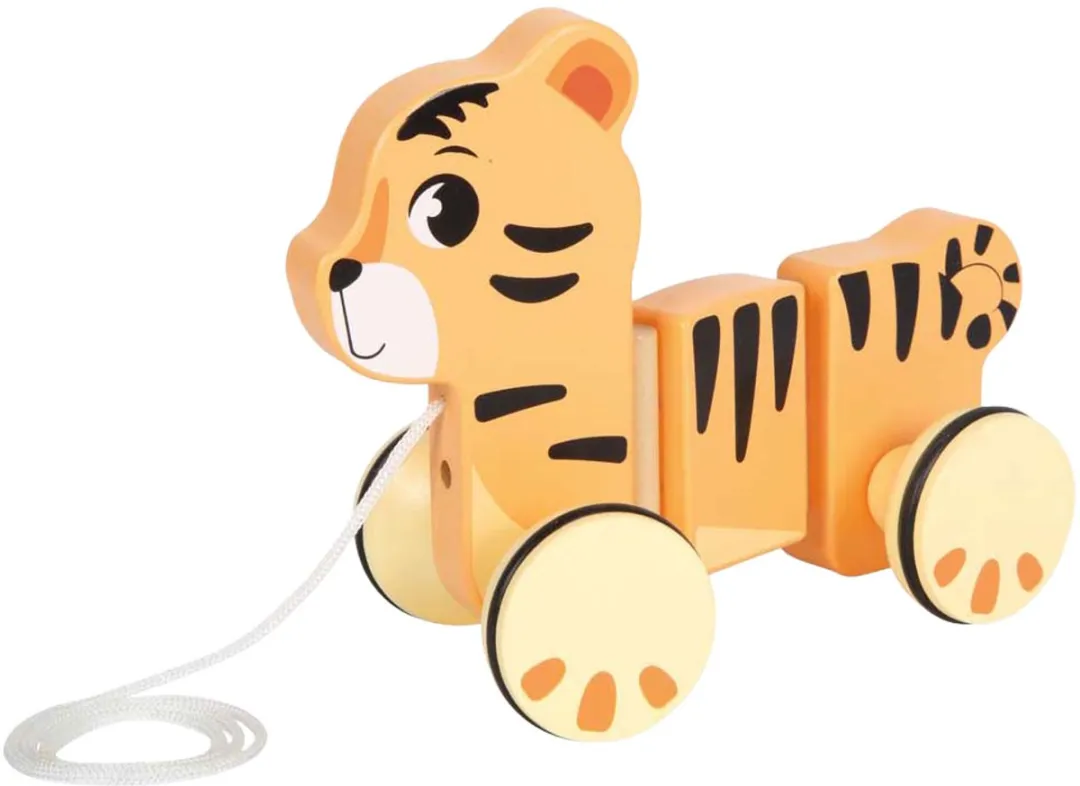 Small Foot Houten Trekdier Tijger Safari FSC - 3 Onderdelen