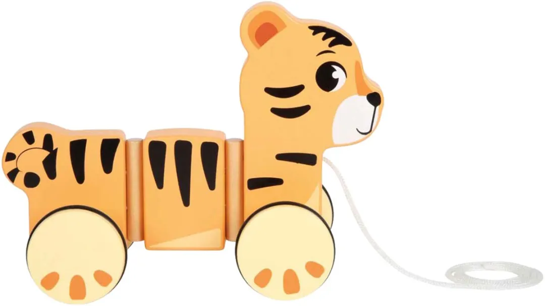 Small Foot Houten Trekdier Tijger Safari FSC - 3 Onderdelen