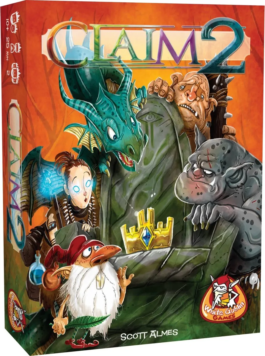 White Goblin Games Claim 2 Tactisch Kaartspel - 2 Spelers