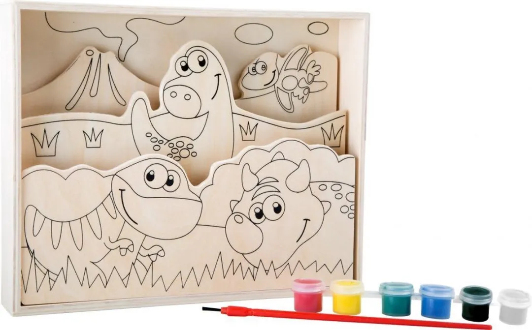 Small Foot My First Dinosaurs Houten Kleurboek