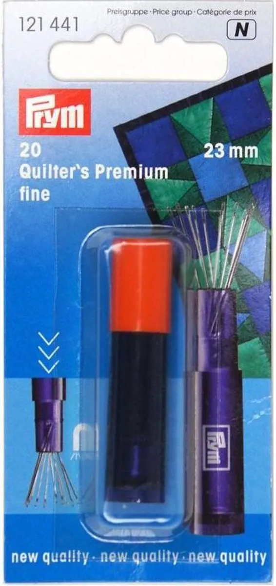 Prym Quiltingnaalden 23 x 0,60mm - 20 Stuks - Zilverkleurig