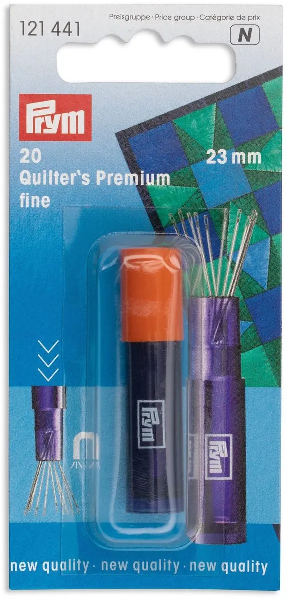 Prym Quiltingnaalden 23 x 0,60mm - 20 Stuks - Zilverkleurig