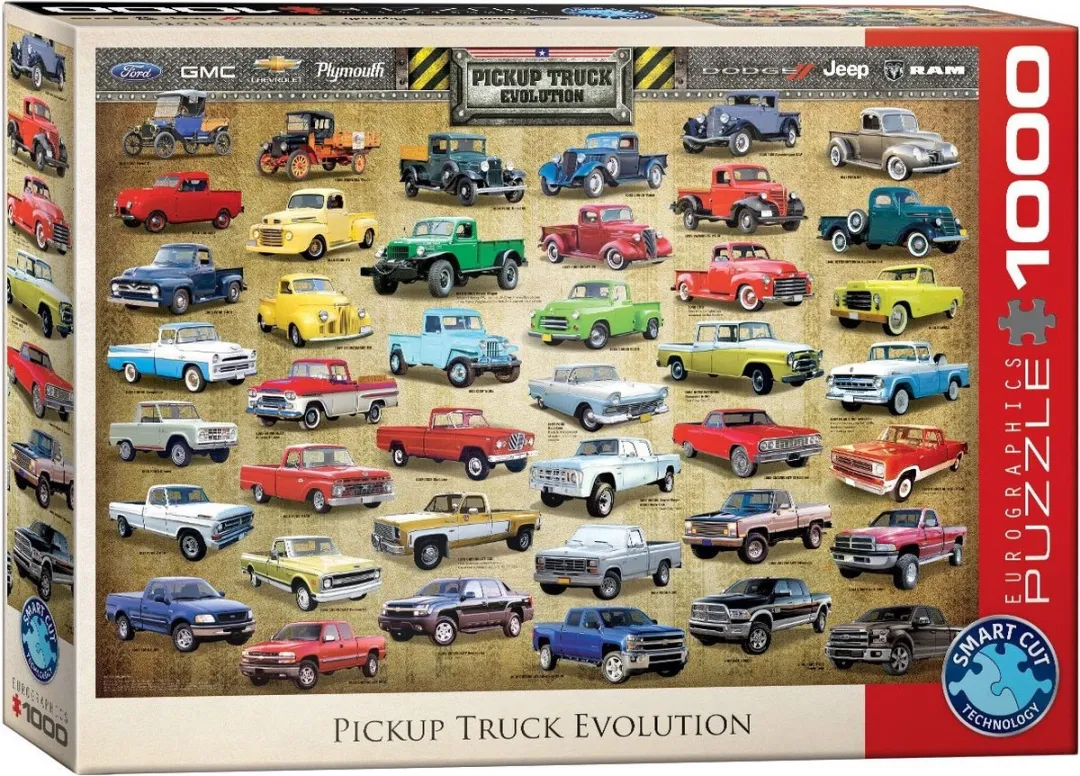 Eurographics Pickup Truck Evolution Puzzel 1000 Stuks - Meerkleurig