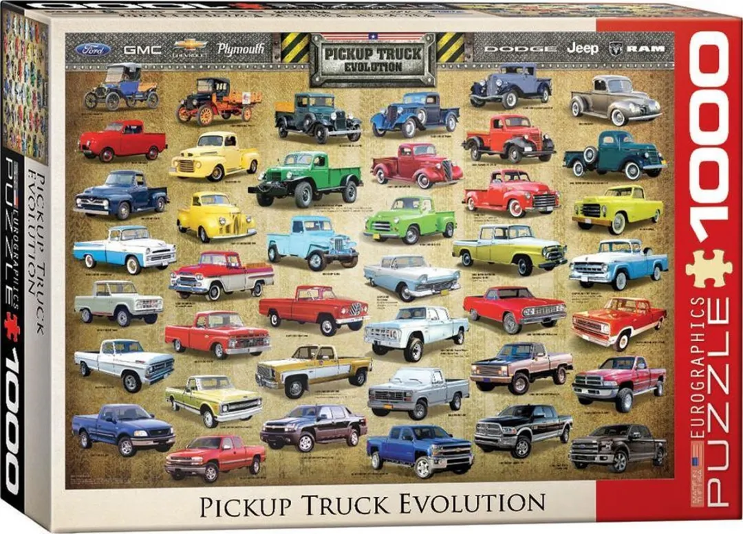 Eurographics Pickup Truck Evolution Puzzel 1000 Stuks - Meerkleurig