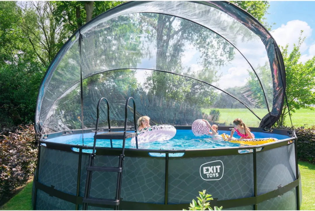 EXIT Toys Zwembadoverkapping Ø488cm - Transparant