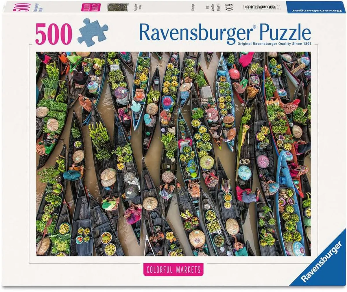 Ravensburger Drijvende Markt Indonesië Legpuzzel 500 Stuks
