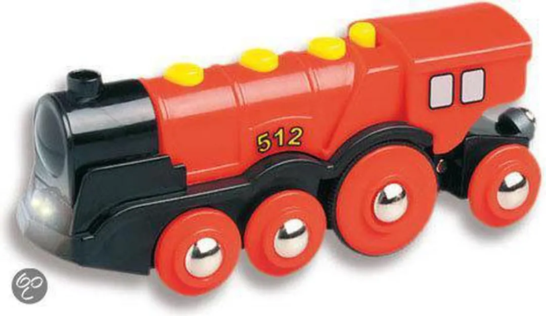 BRIO Rode Lola Locomotief 33223 - 2x batterijen
