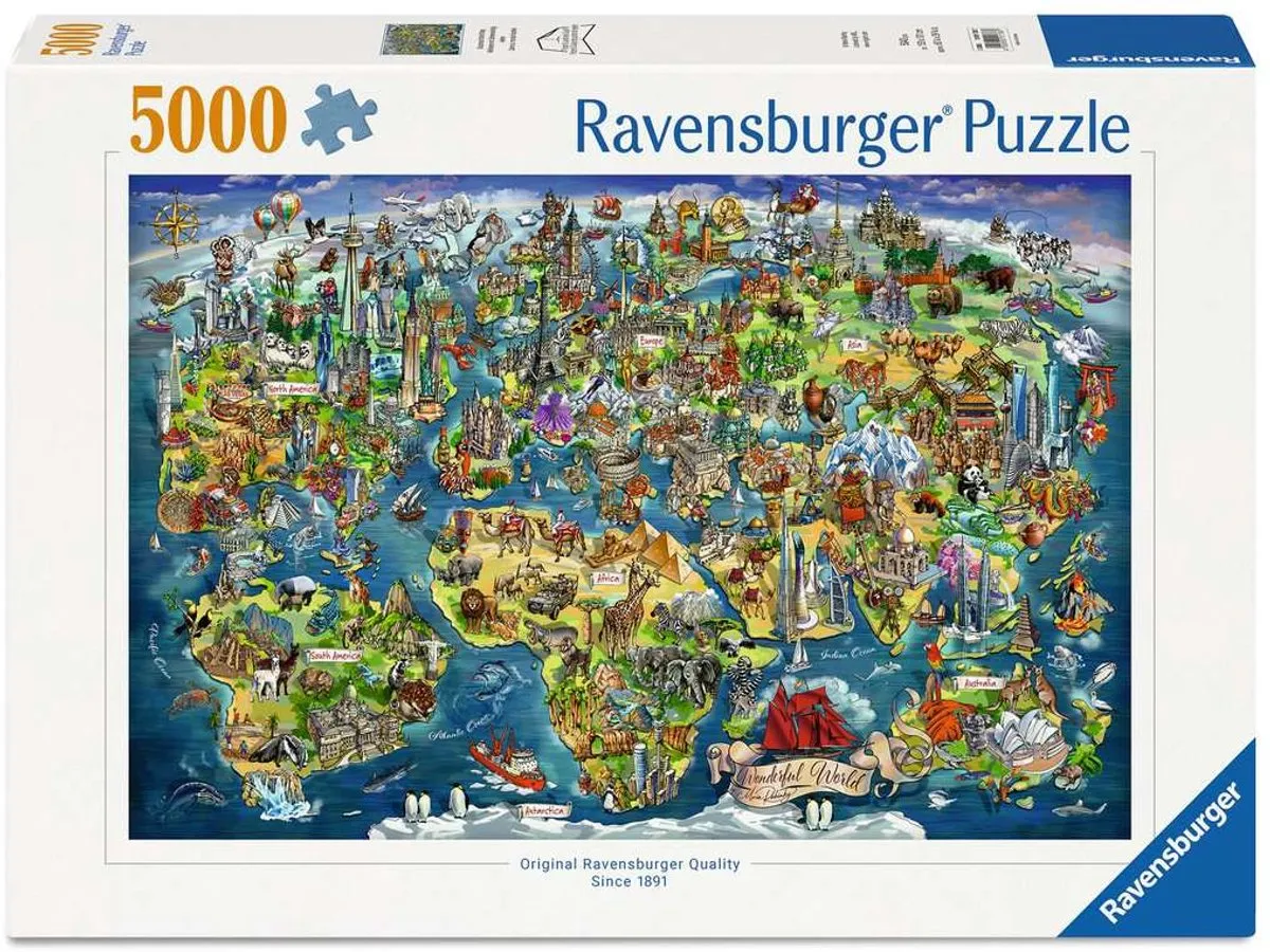 Ravensburger Wereldkaart Legpuzzel 5000 Stuks