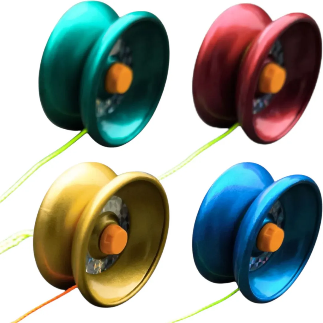 Jobber Toys Jojo Metalen Yoyo Set - 4 Stuks Metallic Multicolor