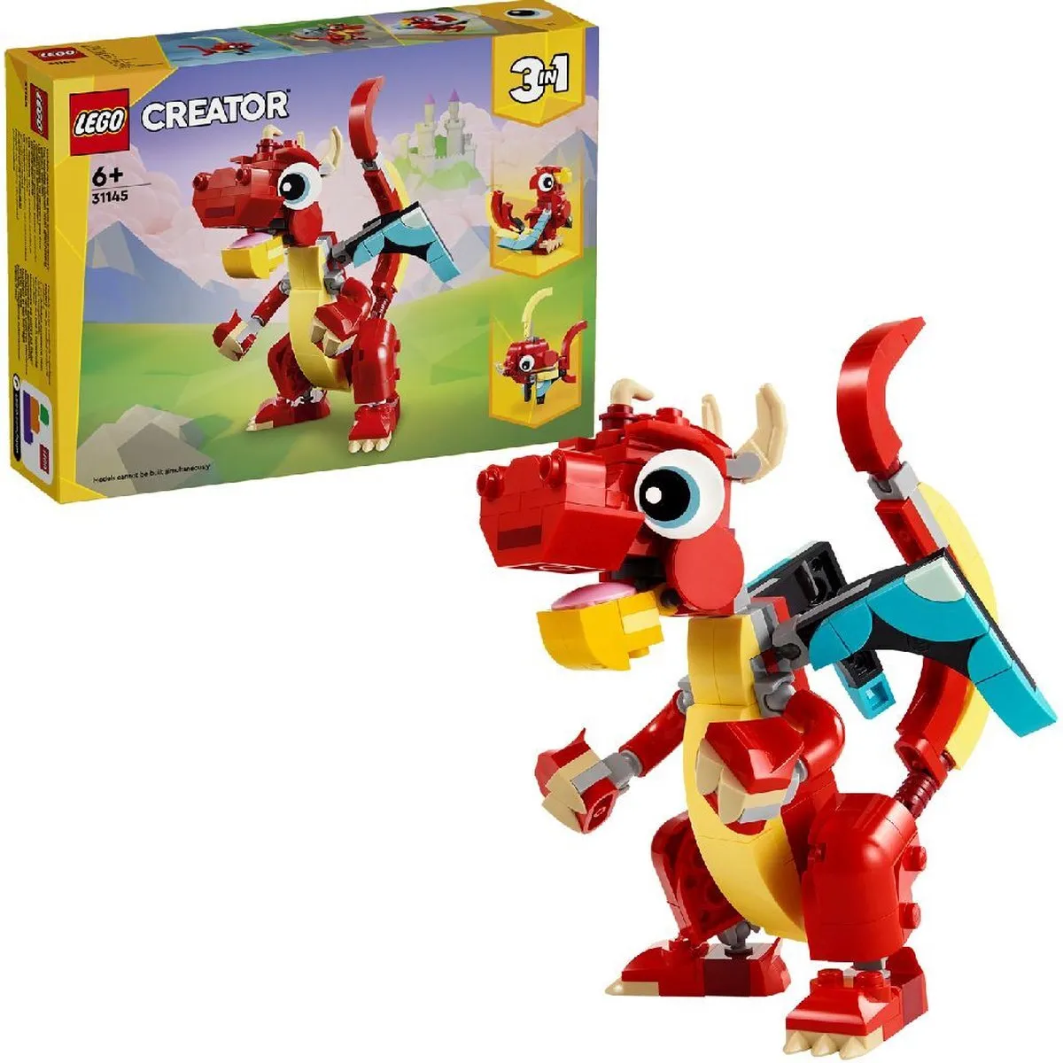 LEGO Creator 3in1 Rode Draak 31145 - 149 Stenen - afbeelding 6 van 6