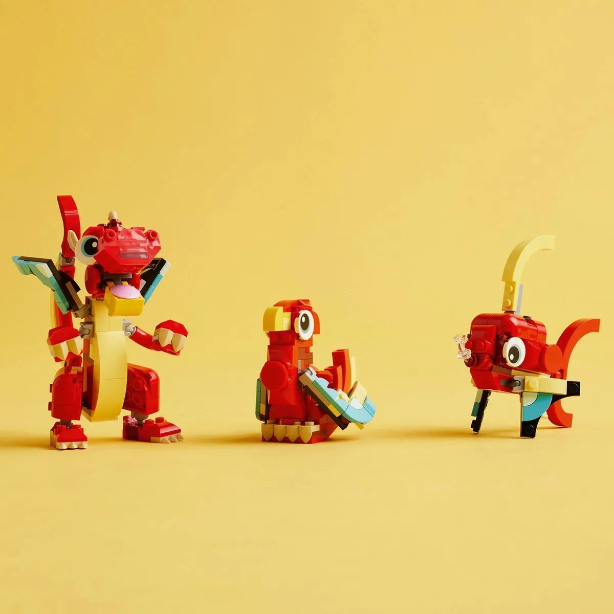 LEGO Creator 3in1 Rode Draak 31145 - 149 Stenen