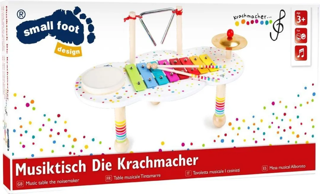 Small Foot Houten Muziektafel Multicolor - 3-delig