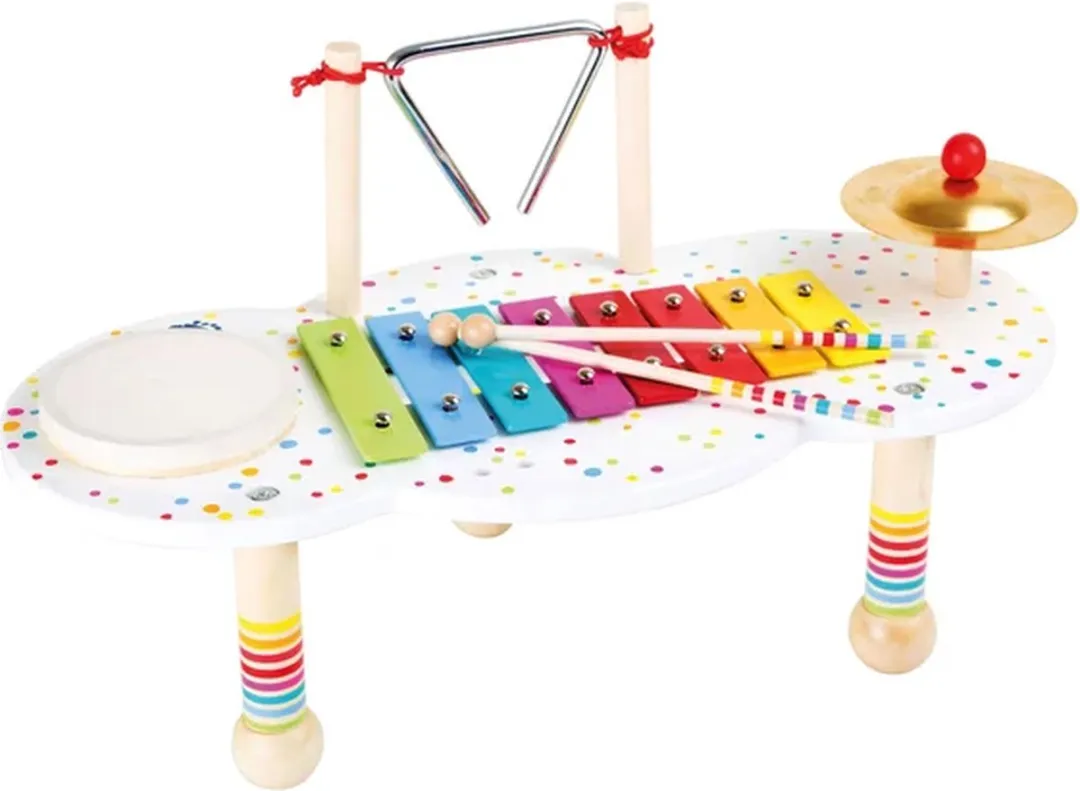 Small Foot Houten Muziektafel Multicolor - 3-delig - afbeelding 6 van 6