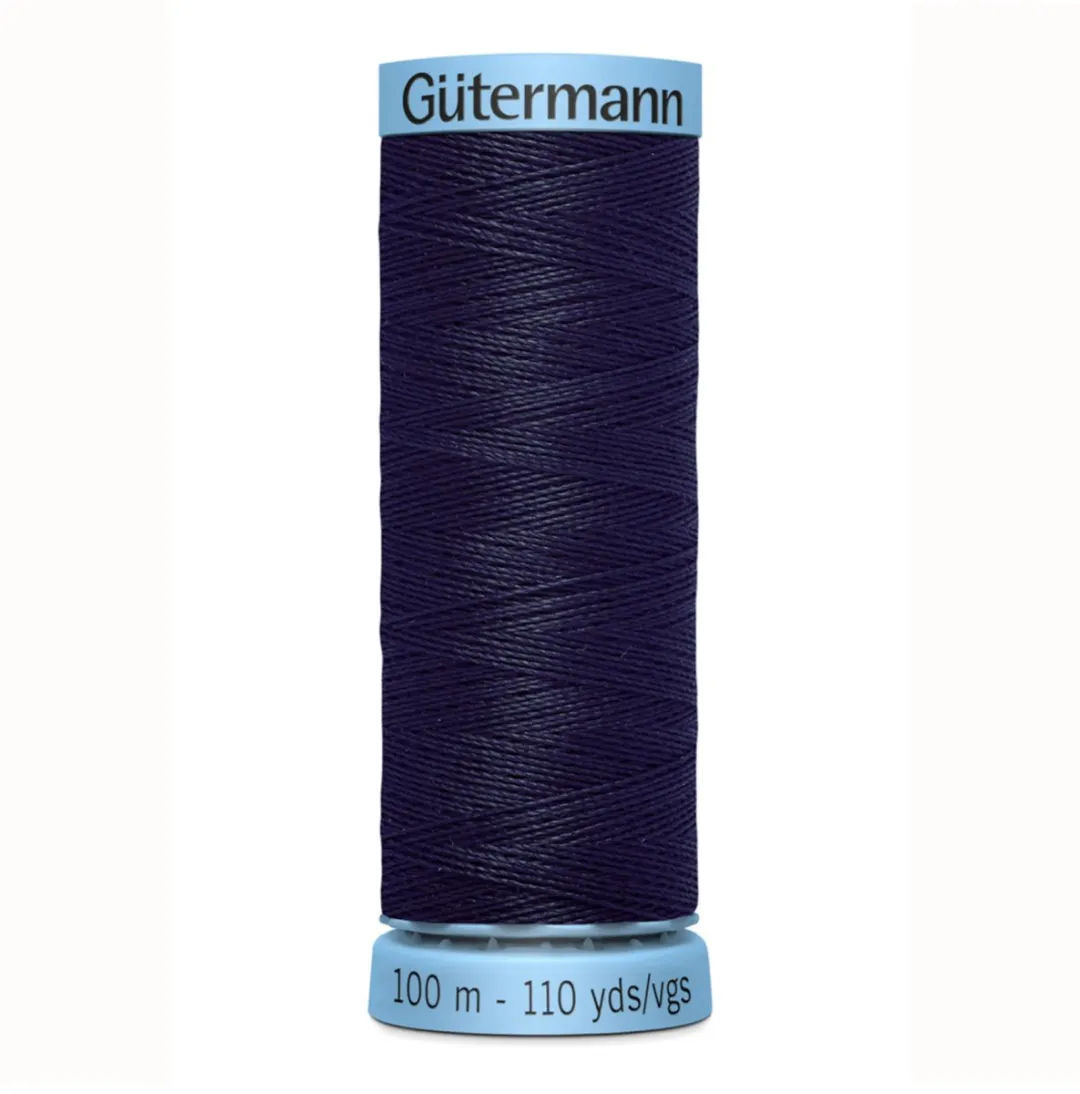 Gutermann Zijde Garen 339 - 100m - Zwart/Grijs/Wit