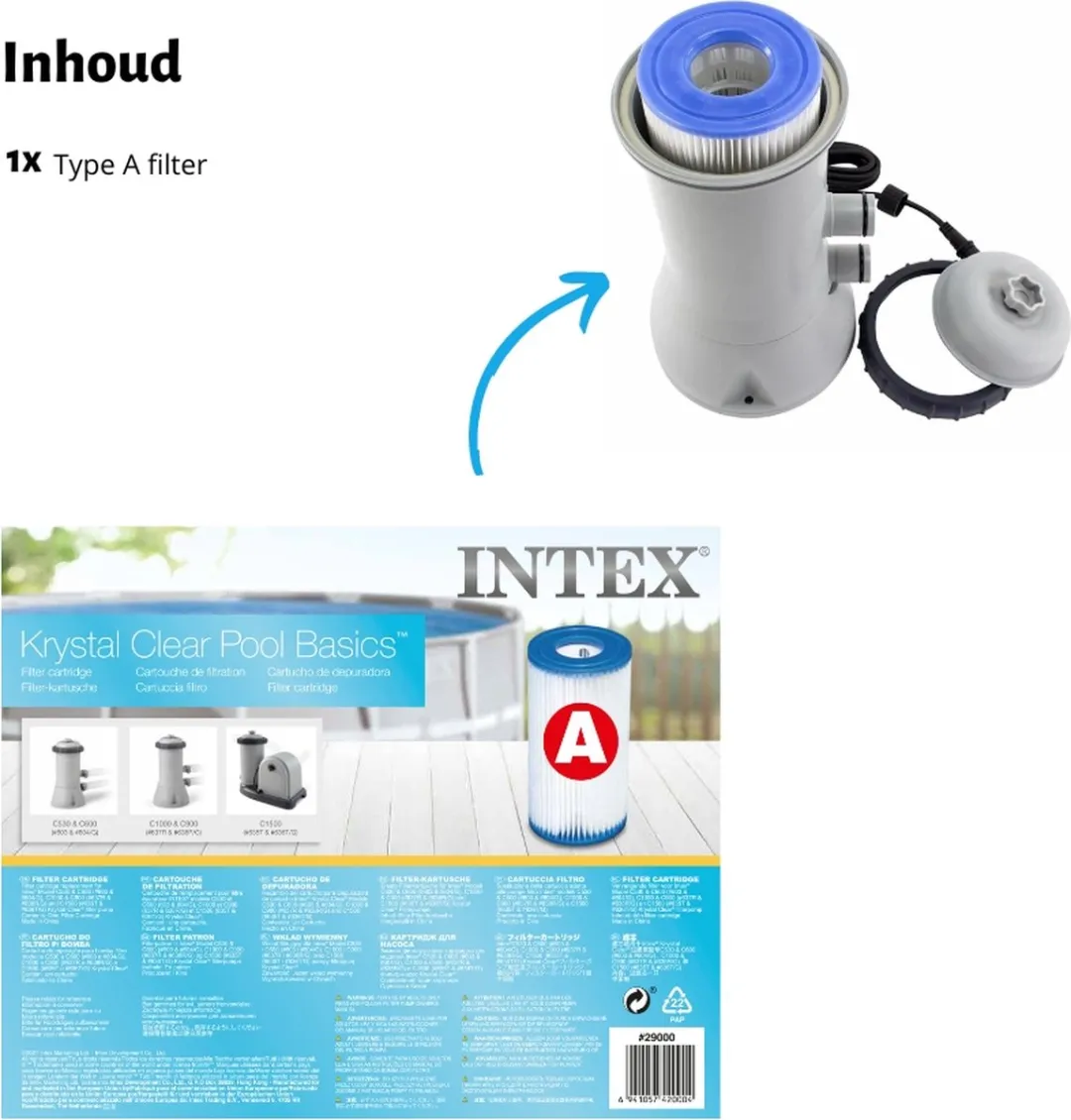 Intex Rond Prism Frame Zwembad 457x107cm - Grijs