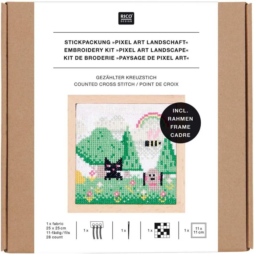 Rico Design Borduurpakket Pixel Art Landschap 100223