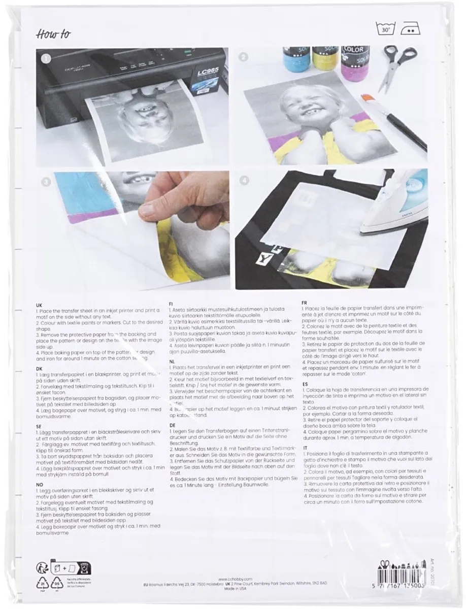 Creativ Company Creotime Transferpapier 21x28cm - 12 Vel
