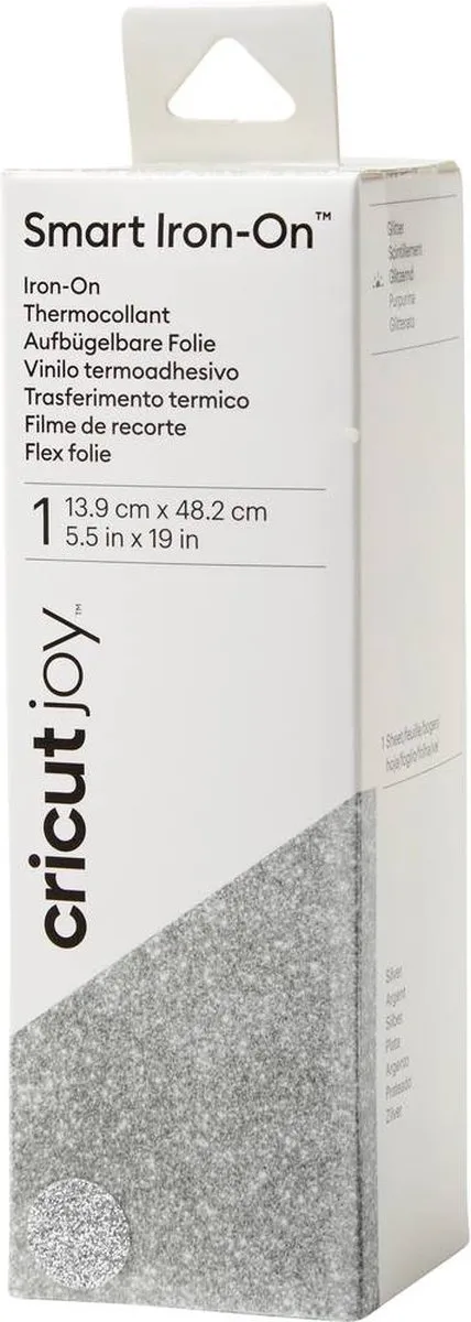 Cricut Joy Smart Iron-On Glitter Zilver 14x48cm - afbeelding 6 van 6
