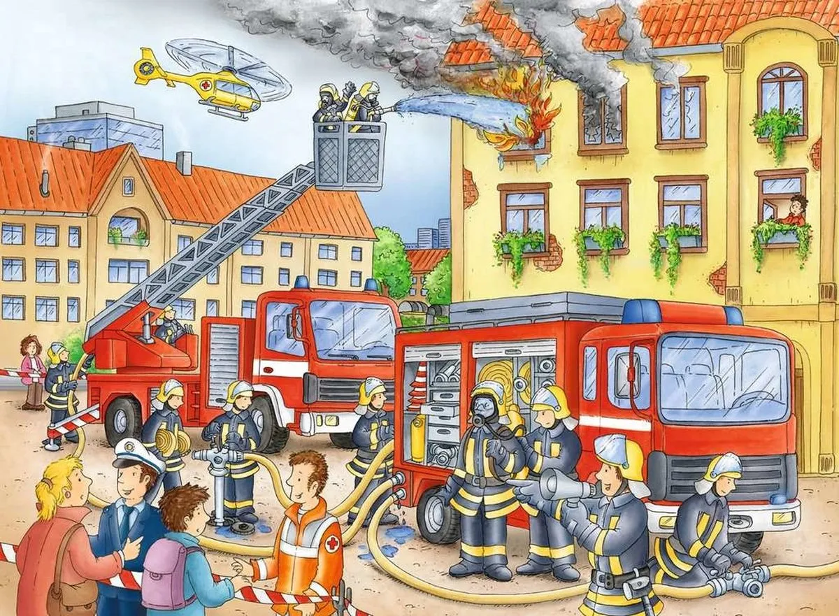 Ravensburger Brandweer Puzzel 100 Stukjes - Multicolor - afbeelding 4 van 6