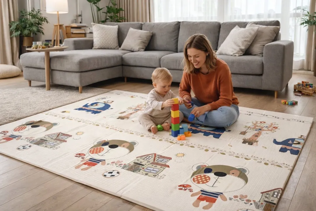 Jack Favorite Toys Speelmat Berenbos Blauw 150x200cm - Extra Dik