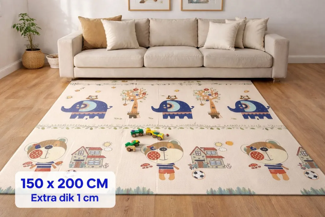 Jack Favorite Toys Speelmat Berenbos Blauw 150x200cm - Extra Dik