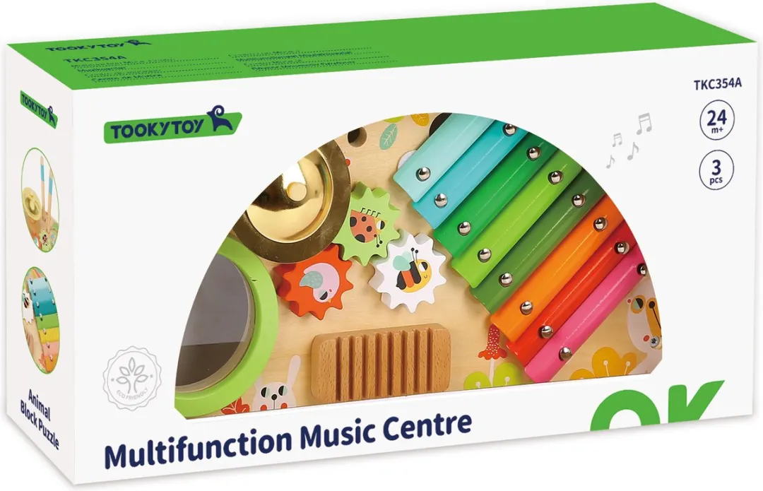 Tooky Toy Houten Muziekset 3 Instrumenten - Multicolor
