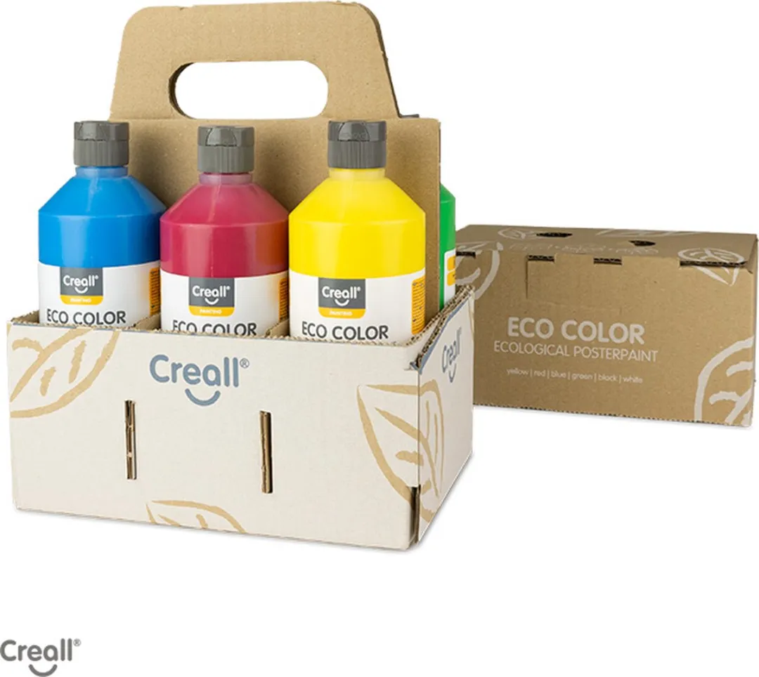 Creall Eco Color Plakkaatverf Set - 6x500ml - 6 Kleuren - afbeelding 5 van 6
