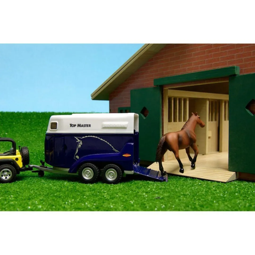 Kids Globe Paardenstal 1:32 - 9 Boxen - Rood
