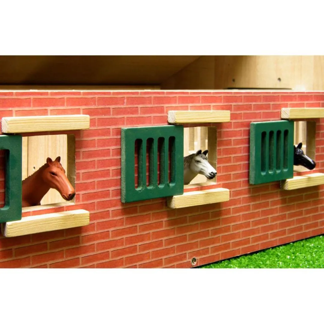 Kids Globe Paardenstal 1:32 - 9 Boxen - Rood