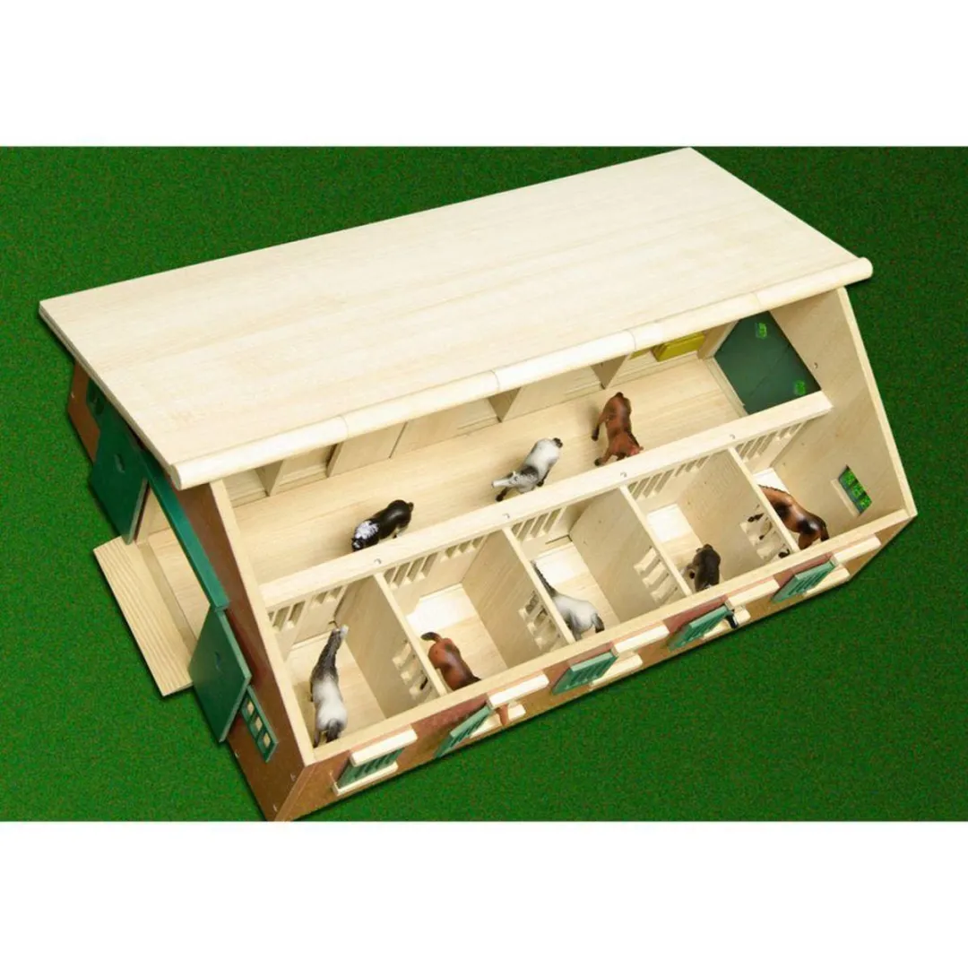 Kids Globe Paardenstal 1:32 - 9 Boxen - Rood