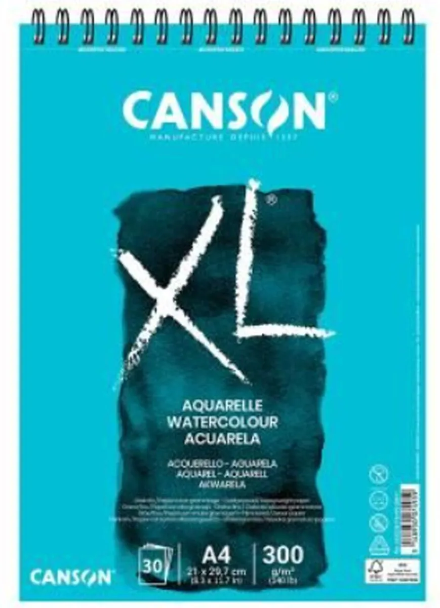 Canson Aquarelblok XL A5 20 Vel 300gr Blauw - Spiraal