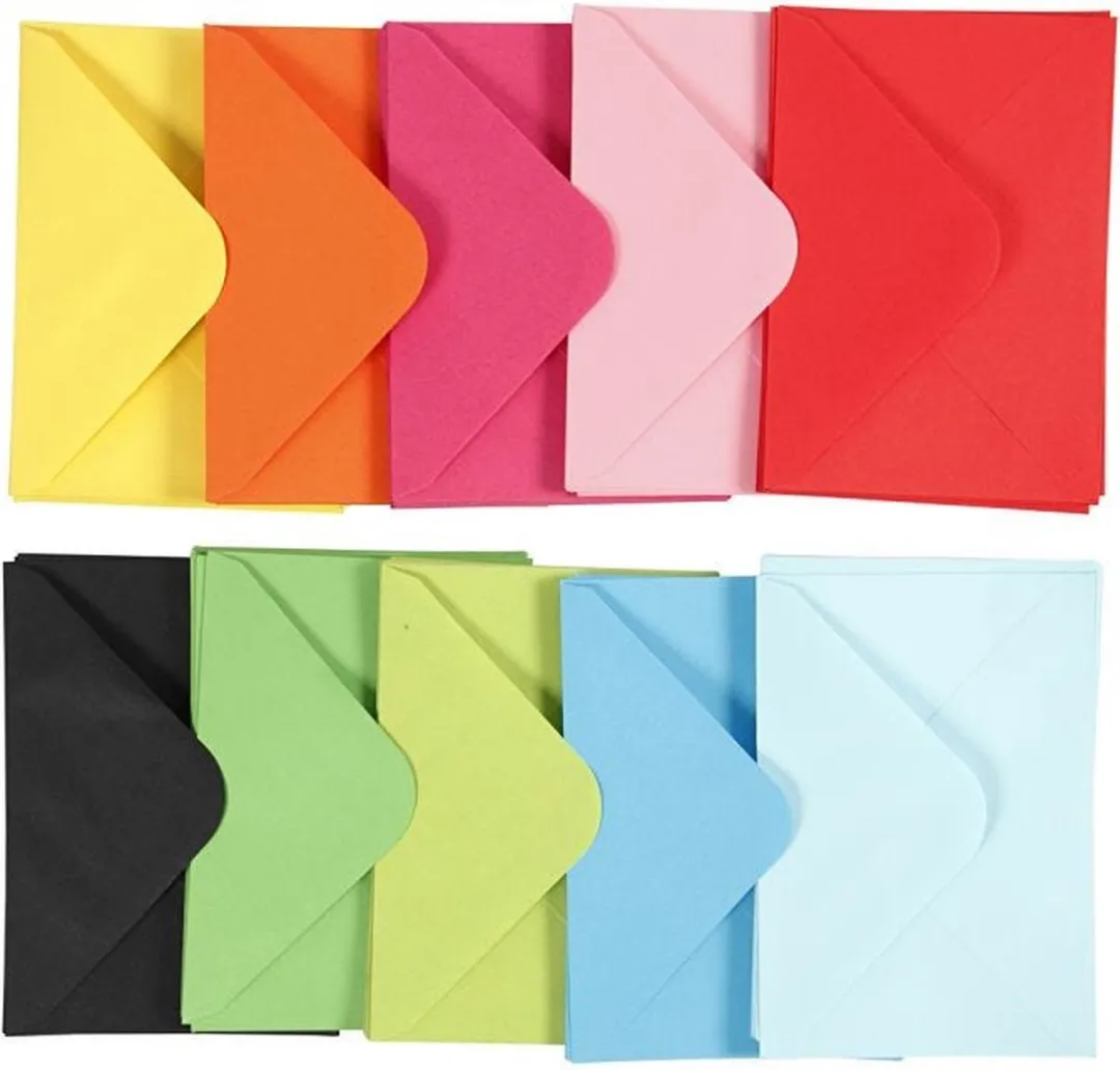 Creativ Company Gekleurde Enveloppen C6 - 100 Stuks - Multicolor