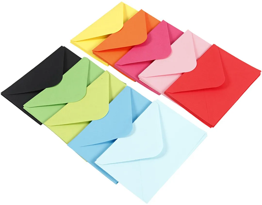 Creativ Company Gekleurde Enveloppen C6 - 100 Stuks - Multicolor