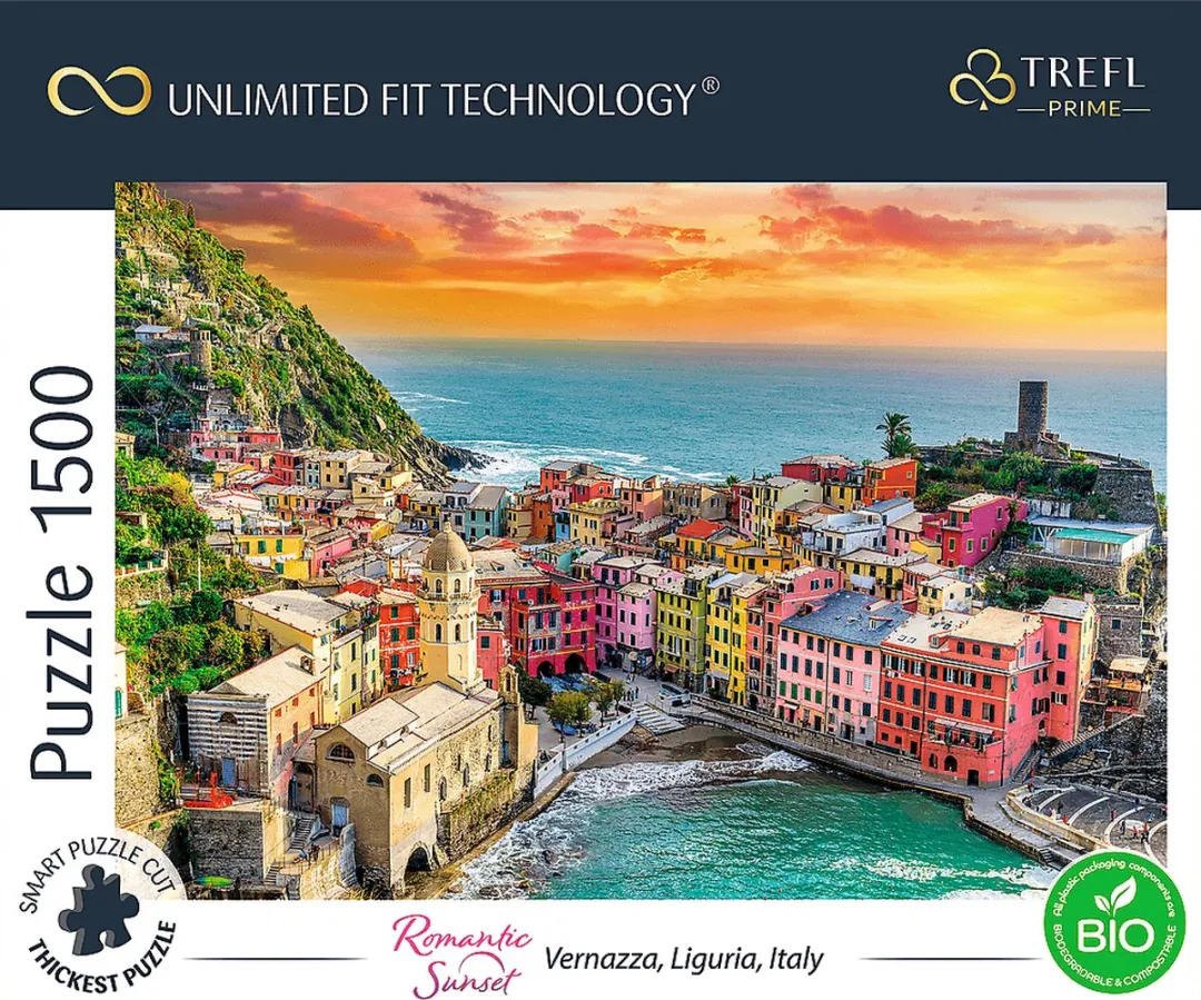 Trefl Puzzel Romantische Zonsondergang Vernazza 1500 Stuks - Multikleur