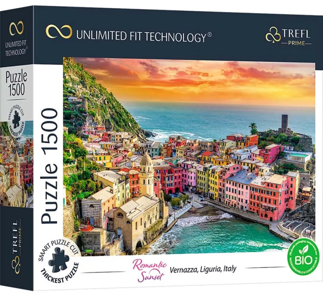 Trefl Puzzel Romantische Zonsondergang Vernazza 1500 Stuks - Multikleur