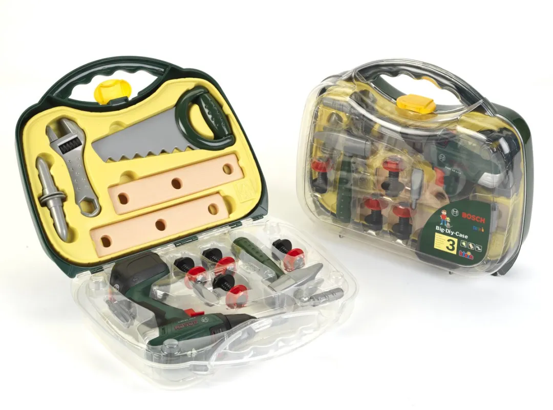 Klein Toys Bosch Mini Speelgoed Werkkoffer - Accuschroevendraaier - Groen/Geel