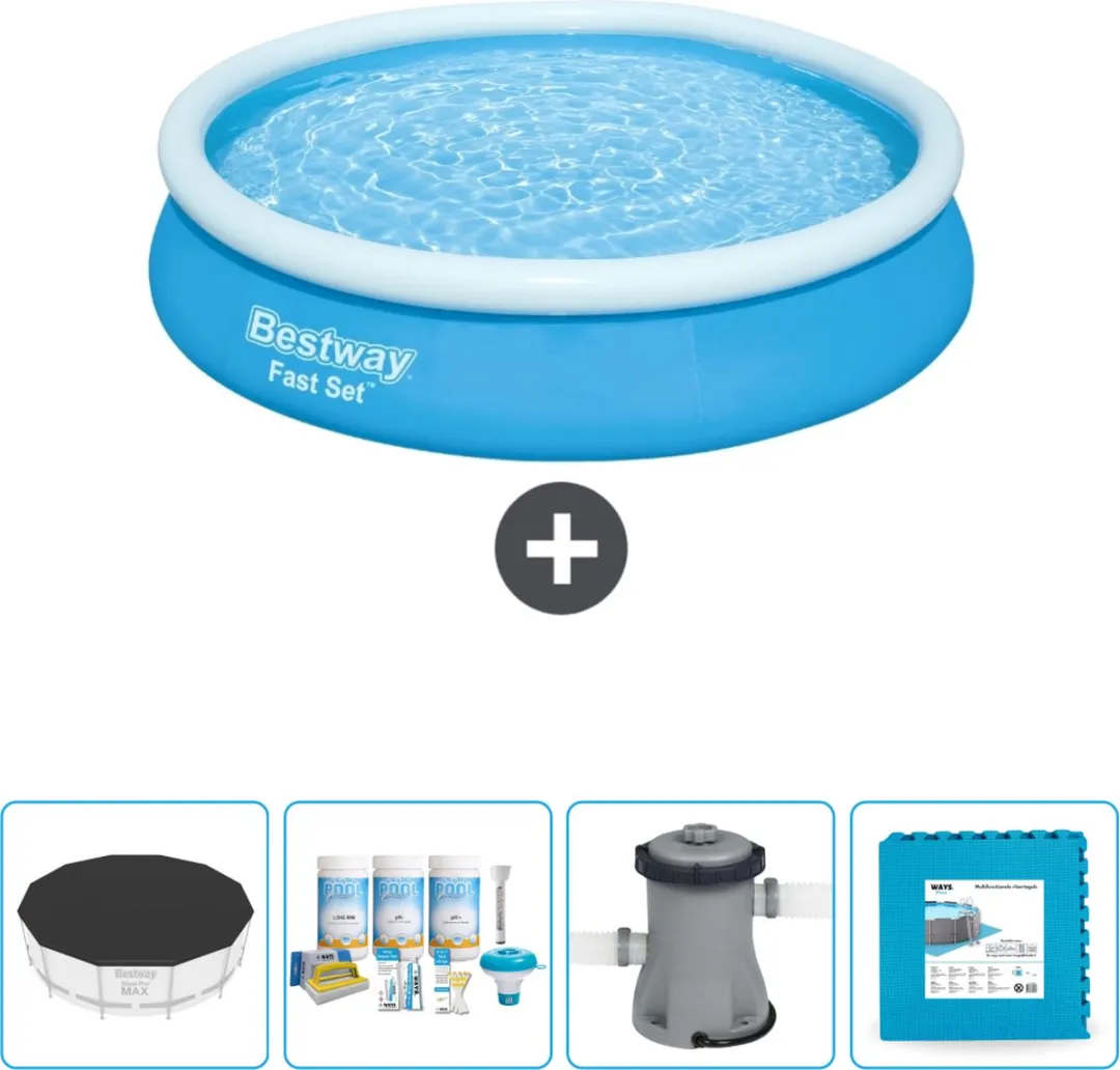 Bestway Fast Set Zwembad 366x76cm - Blauw - 5377L