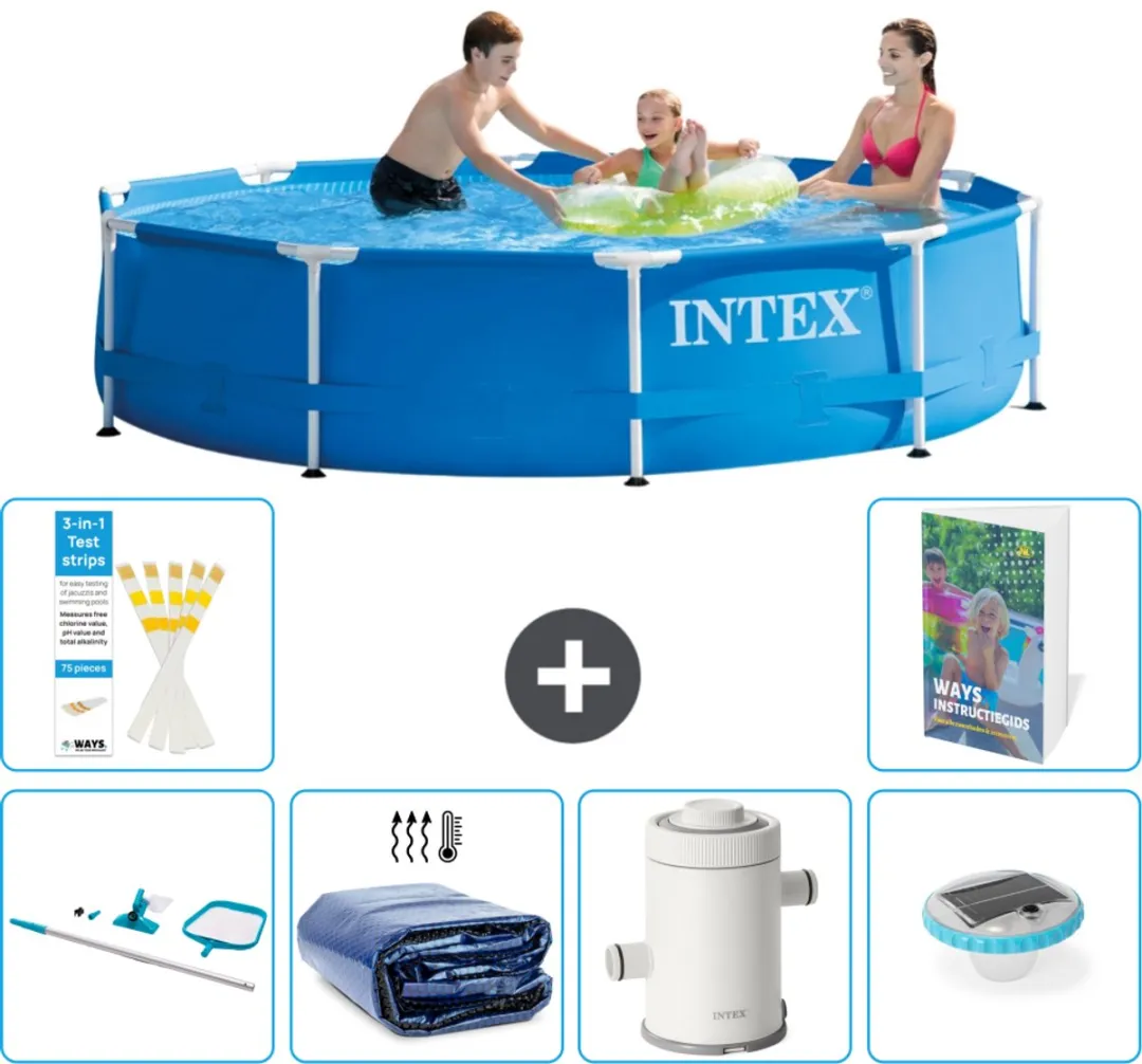 Intex 28200NP-Blauw Rond Frame Zwembad 305x76cm