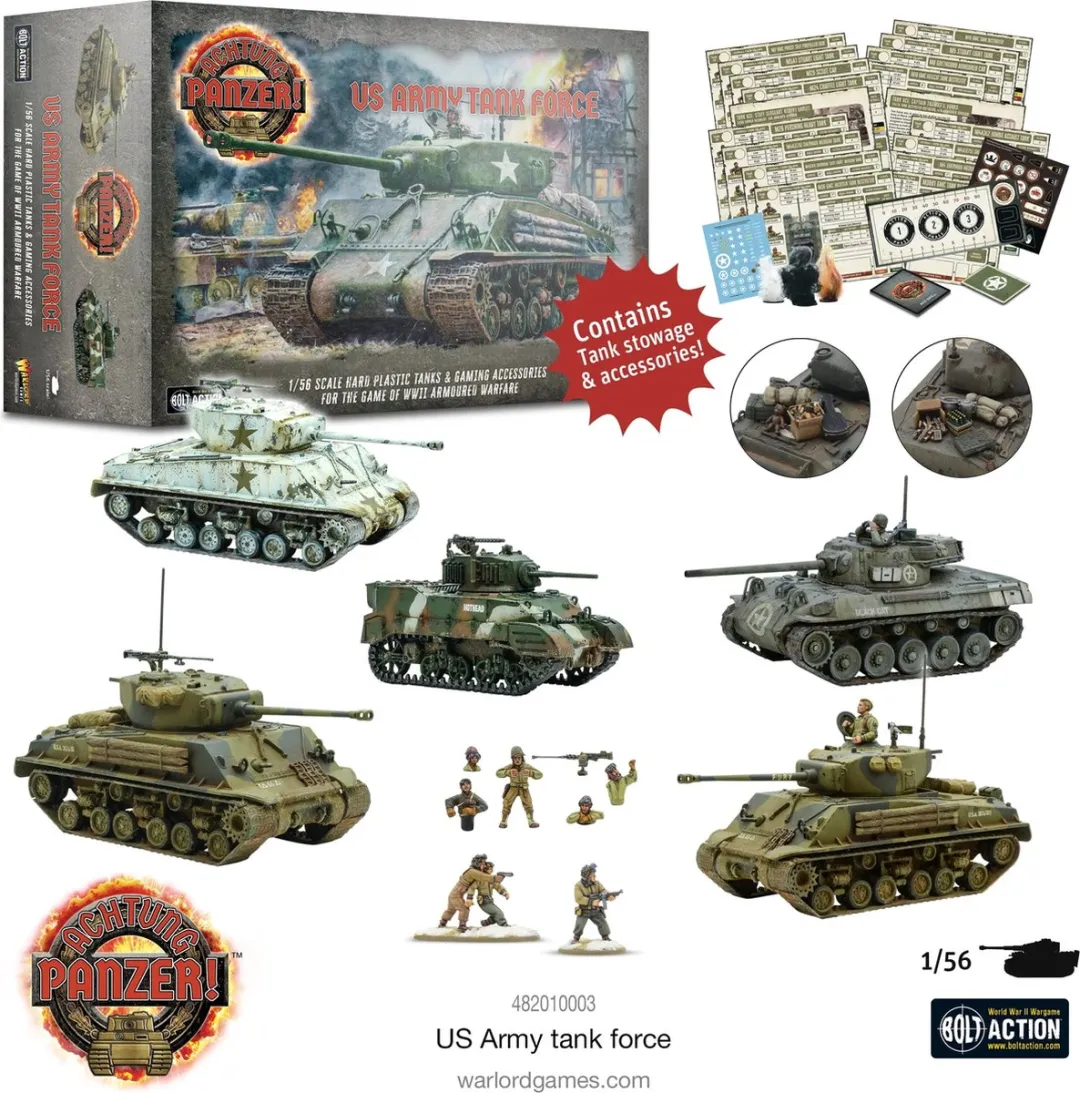 Warlord Games Achtung Panzer! US Army Tank Force - 5 Stuks