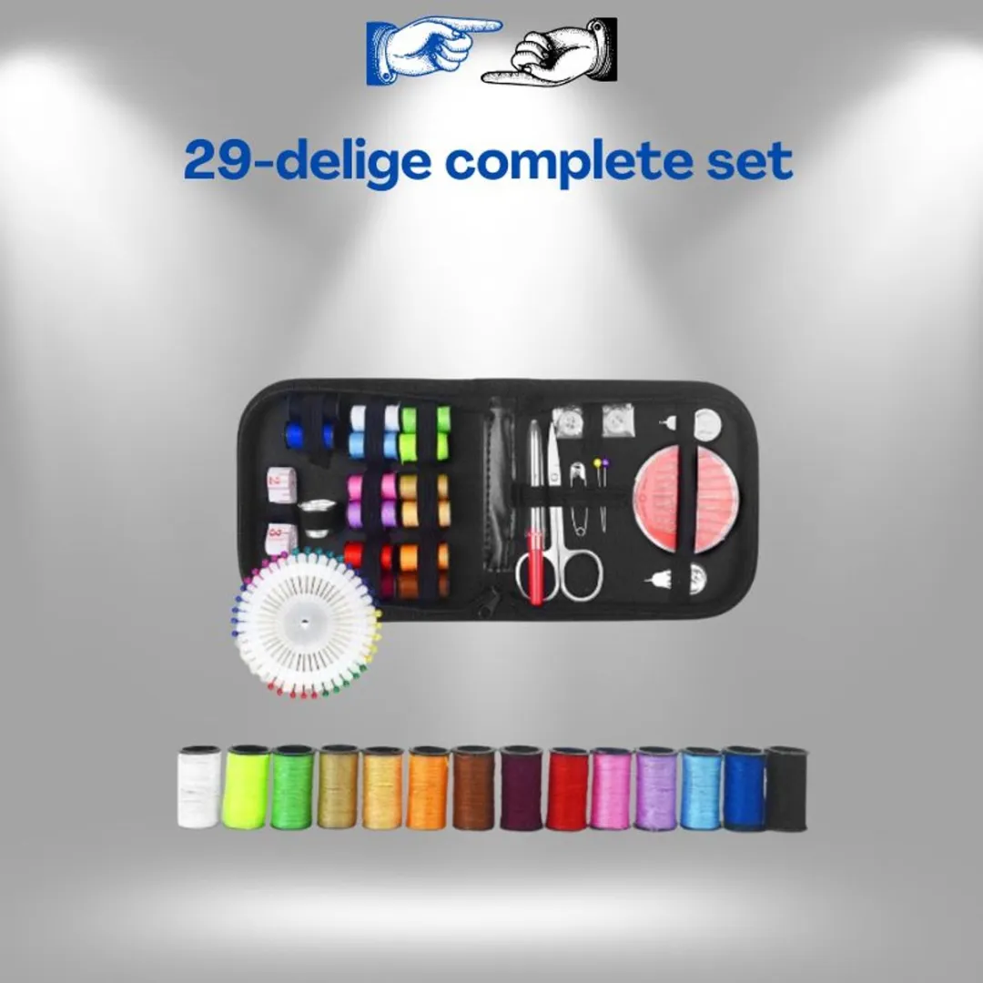 Lean Toys Mini Naaiset 29 Reis Naaikit - Zwart - afbeelding 6 van 6