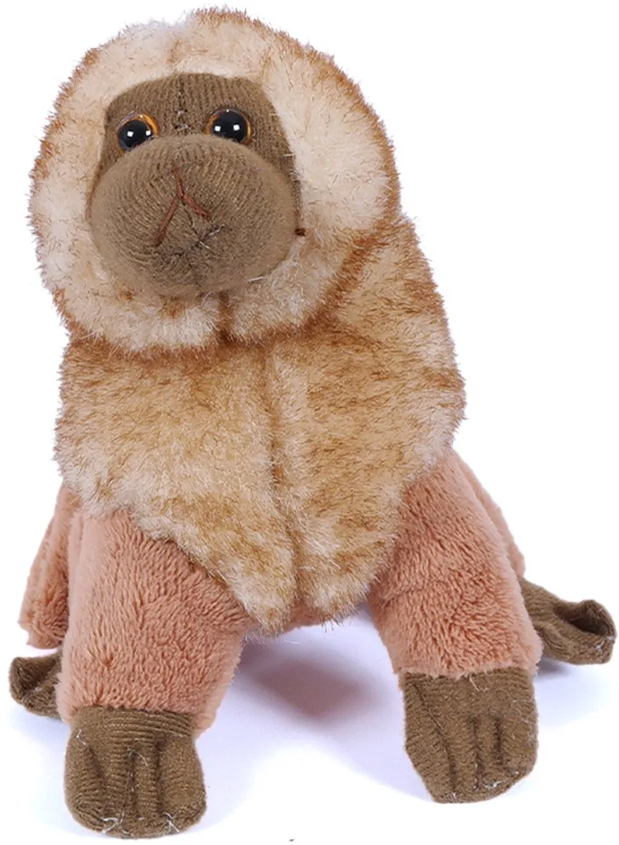 PIA Soft Toys Pluche Aap - 12cm - Beige/Bruin